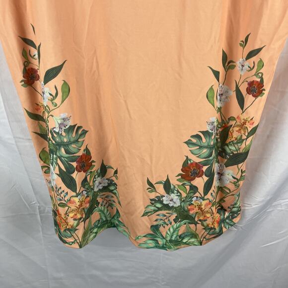 Forever 21 T-Shirt Large Blue Mens Floral Short Sleeve - Picture 3 of 4